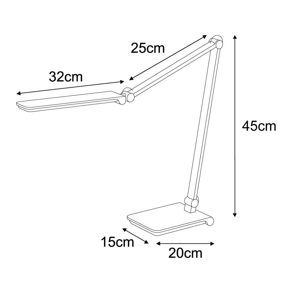 Lampka biurkowa K-BL1121 RICO 15x77x57 cm do salonu lub pokoju czarny nr. 7