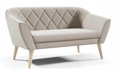 Sofa GLORIA 140x70x75 cm dwuosobowa w stylu skandynawskim MANILA różowa do salonu - Miniaturka zdjęcia nr 2