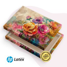 Obraz Na Płótnie Akwarelowe Kolorowe Kwiaty 70x50 Natura do Salonu - Miniaturka zdjęcia nr 8