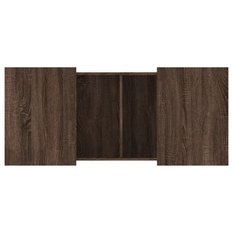 Stolik kawowy 80x55x40 cm brązowy dąb elegancki do salonu - Miniaturka zdjęcia nr 8