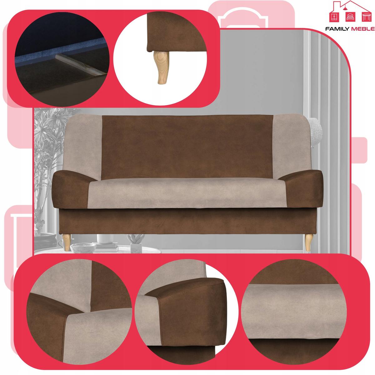 Kanapa sofa Sara Duo rozkładana wersalka spania bonell łóżko Family meble nr. 4