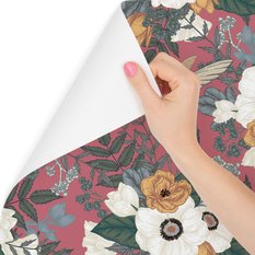 Tapeta – Kolibry na kolorowym tle  - Miniaturka zdjęcia nr 1