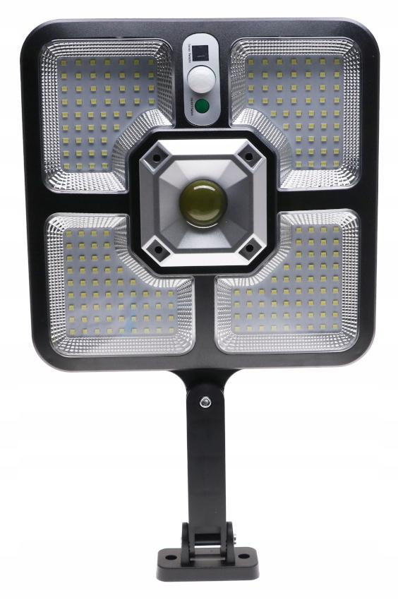 Lampa 22,5 cm solarna latarnia uliczna LED z pilotem czarna nr. 4