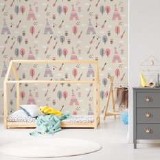 Tapeta ścienna do pokoju dziewczynki drzewa kwiaty  - Miniaturka zdjęcia nr 4