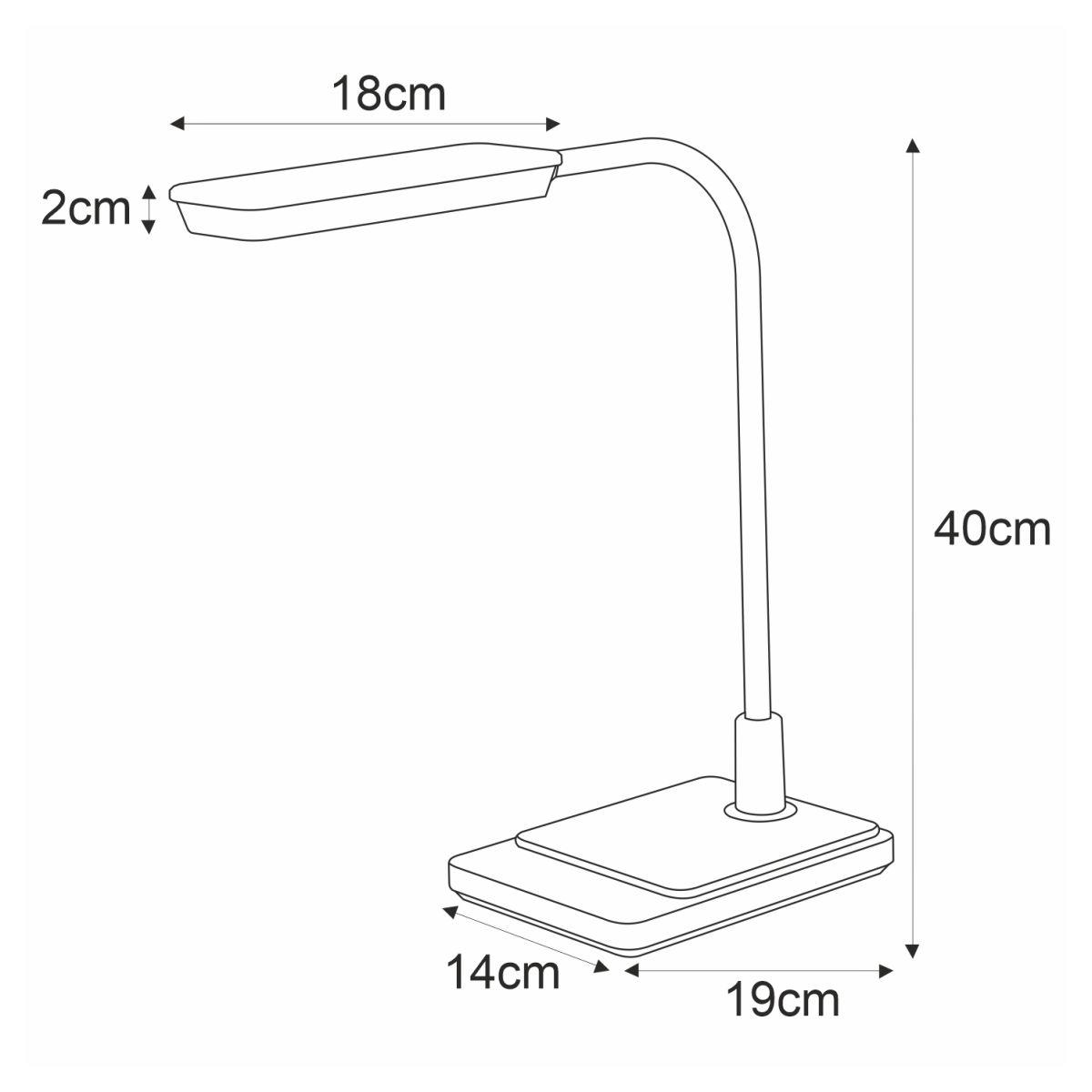 Lampka biurkowa K-BL1027 IKA 14x40x19 cm do salonu lub pokoju biały nr. 2