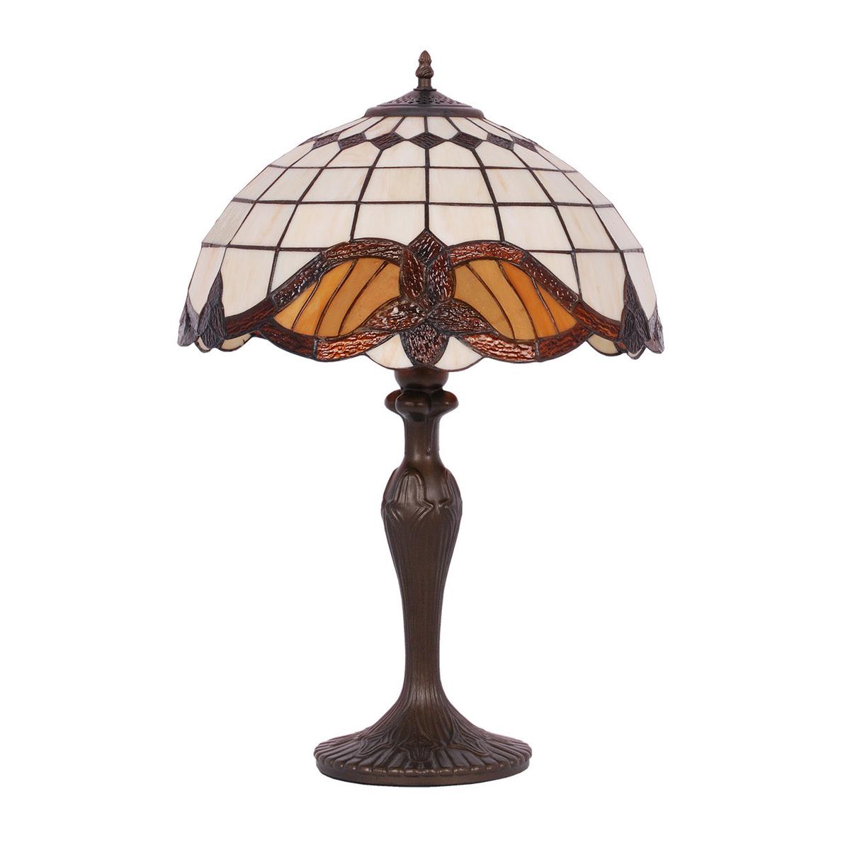 Lampka stołowa / nocna K-G161122 WITRAŻ 40x61x26 cm do salonu lub pokoju wielokolorowy