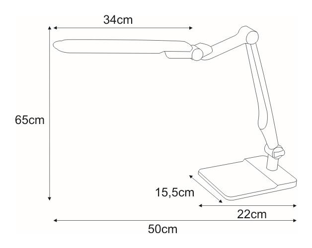 Lampka biurkowa K-BL1207 MICA 50x65x15.5 cm do salonu lub pokoju srebrny nr. 2