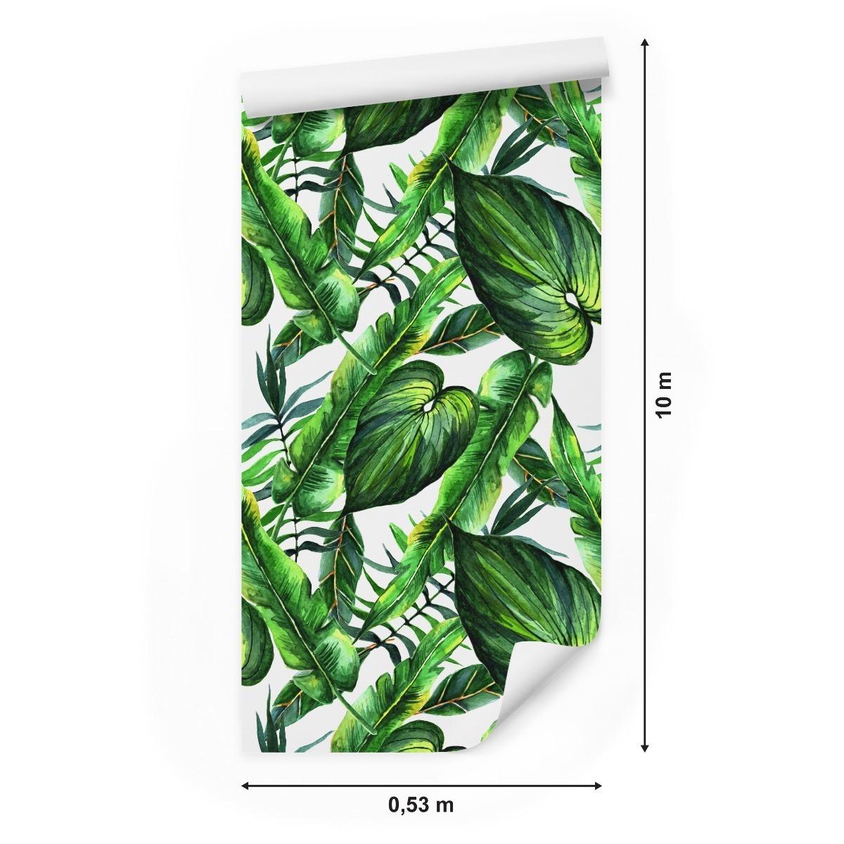 Tapeta Do Salonu LIŚCIE Tropikalne Natura Malunek  nr. 2