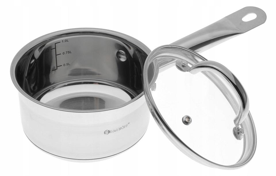 Rondel 14cm 1,1l stalowy garnek grube 5x dno z pokrywką do kuchni nr. 3