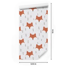 Tapeta Do Pokoju Dziecięcego LISY Drzewa Góry Las  - Miniaturka zdjęcia nr 2