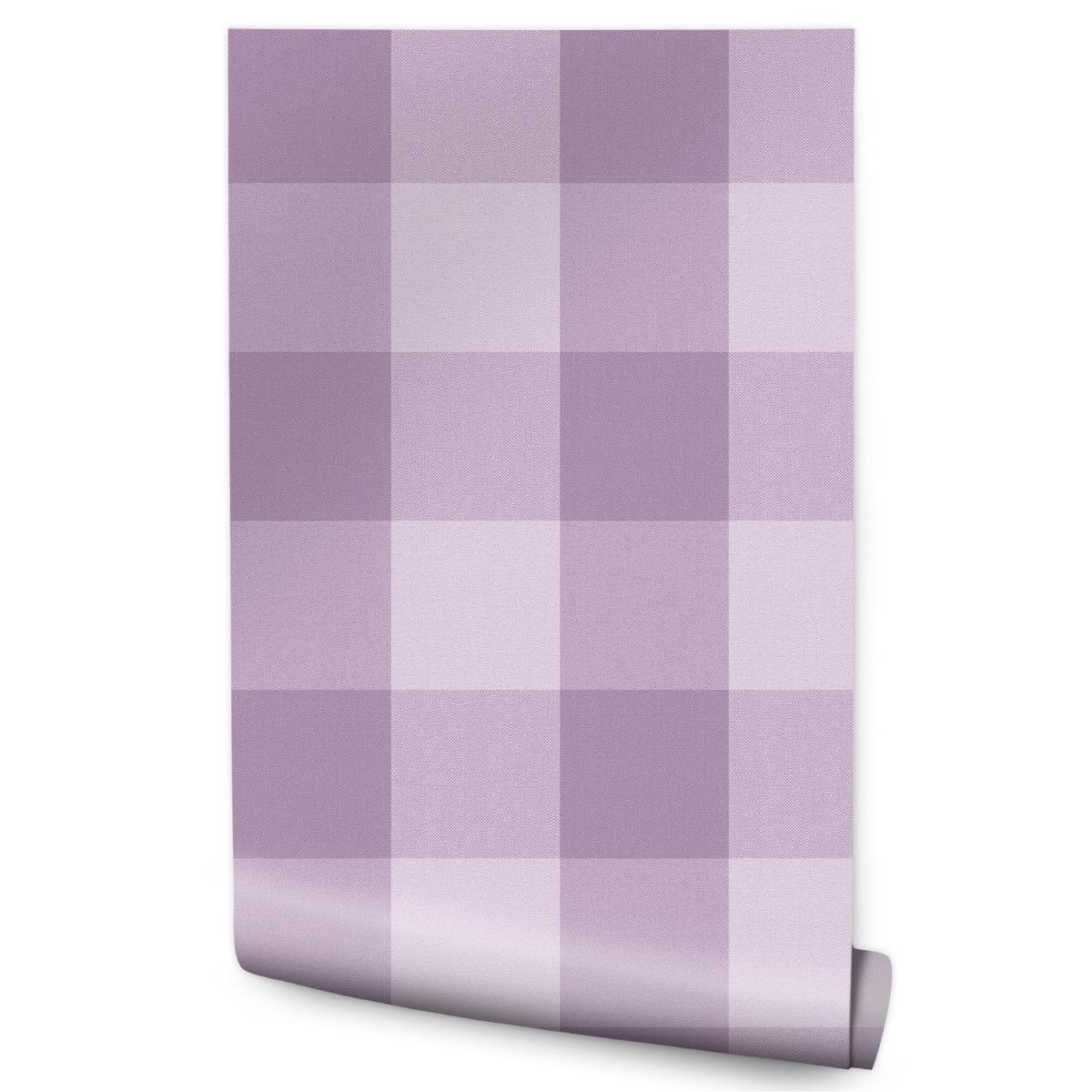 Tapeta w Rolce 10m Fioletowa KRATA Nowoczesny Wzór 53x1000  nr. 1