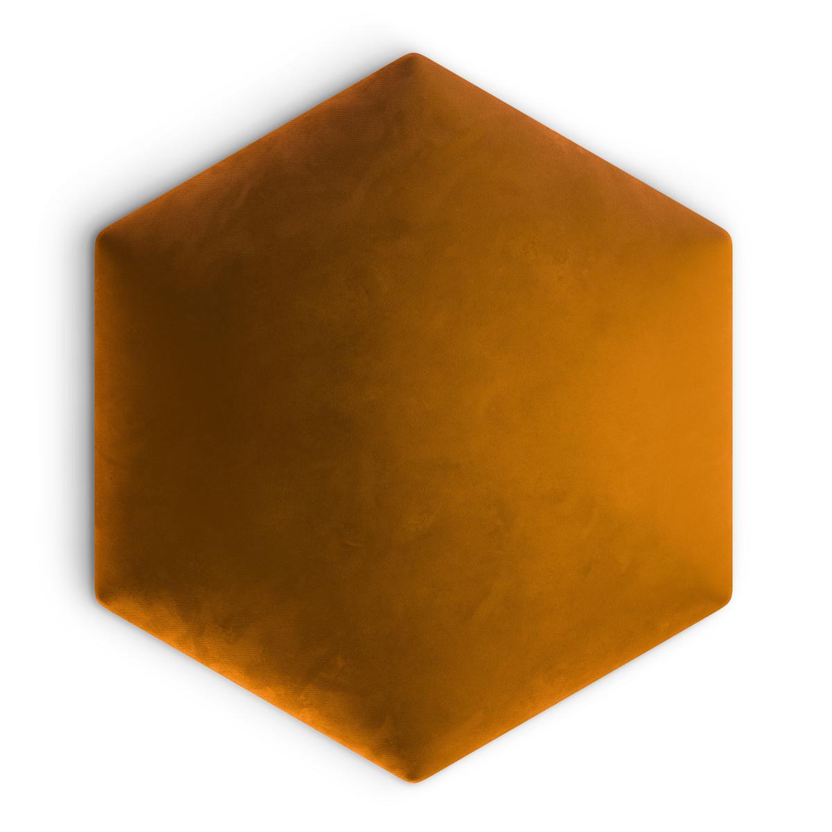 Panele tapicerowane 35x40 cm hexagon velvet miodowy nr. 2