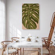 Obraz Do Salonu Liście Tropikalne Monstera Styl Boho Natura 80x120cm - Miniaturka zdjęcia nr 4