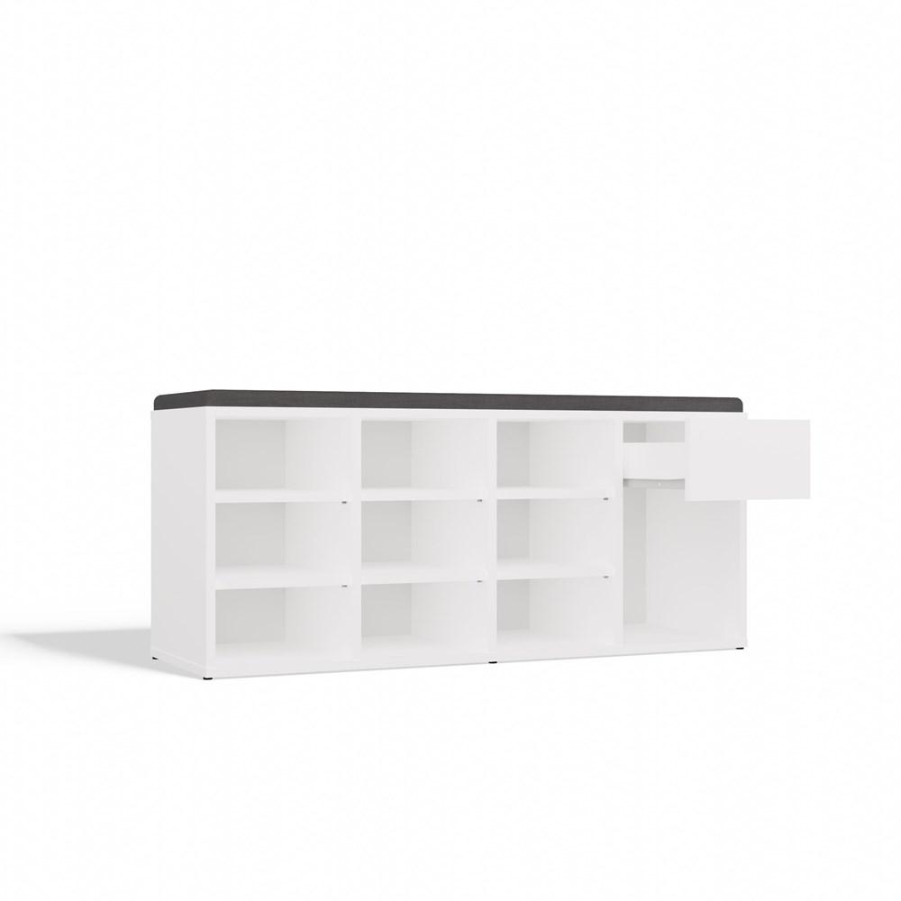 Szafka na obuwie TALLIN 49x110x35 cm do przedpokoju biała nr. 15