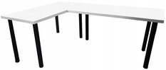 Biurko gamingowe 180x75x60 cm białe narożne stół do pokoju gracza