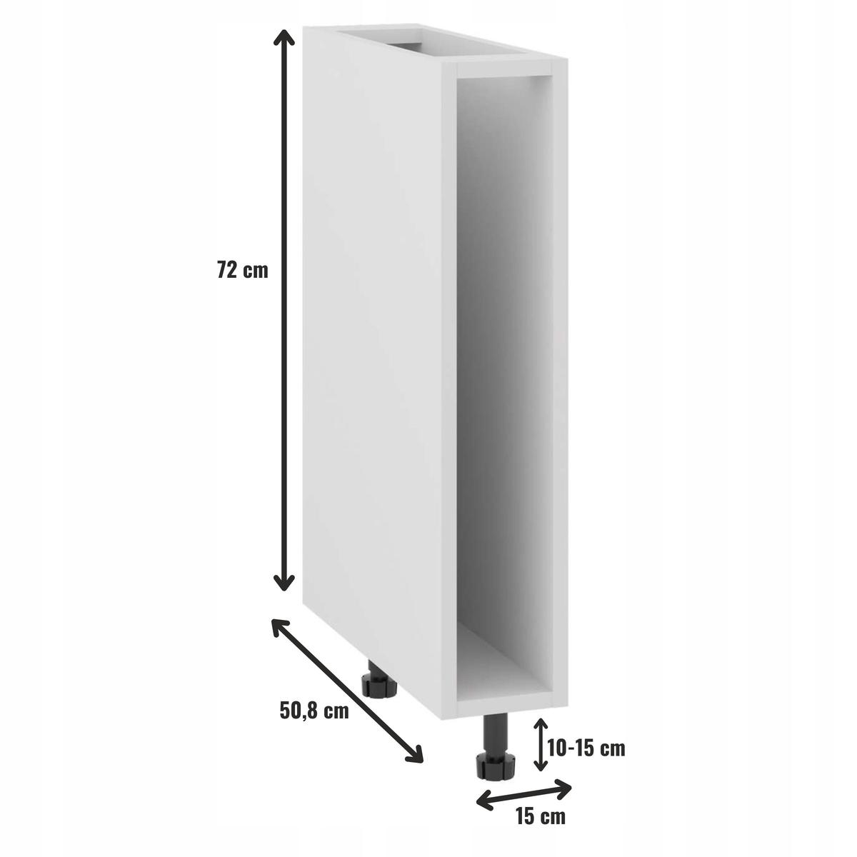 Korpus szafka kuchenna dolna 15x82x50 cm pod cargo z akcesoriami biały do kuchni nr. 2