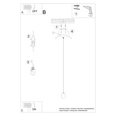 Lampa wisząca NESO 1 115x14x14cm nowoczesna E27 do salonu - Miniaturka zdjęcia nr 7