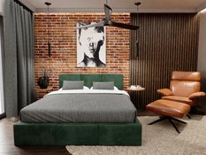 Łóżko tapicerowane do sypialni 180x200x88 cm podwójne z pojemnikiem modne butelka zieleń - Miniaturka zdjęcia nr 6