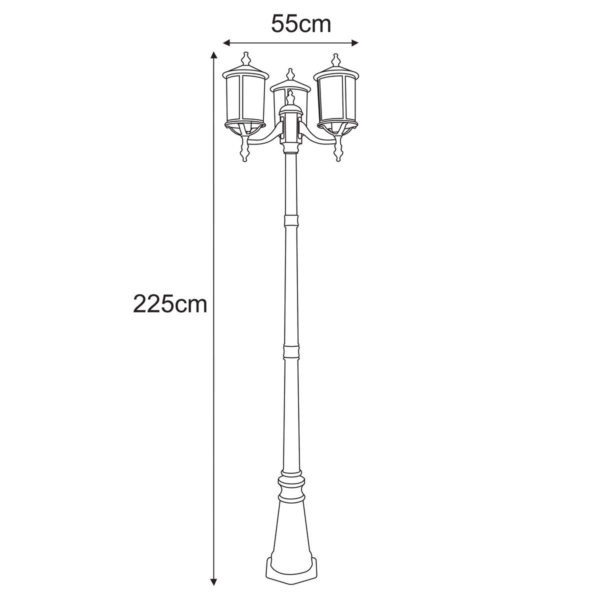 Lampa ogrodowa stojąca K-8223 MIAMI 55x225x55 cm do ogrodu czarny nr. 5