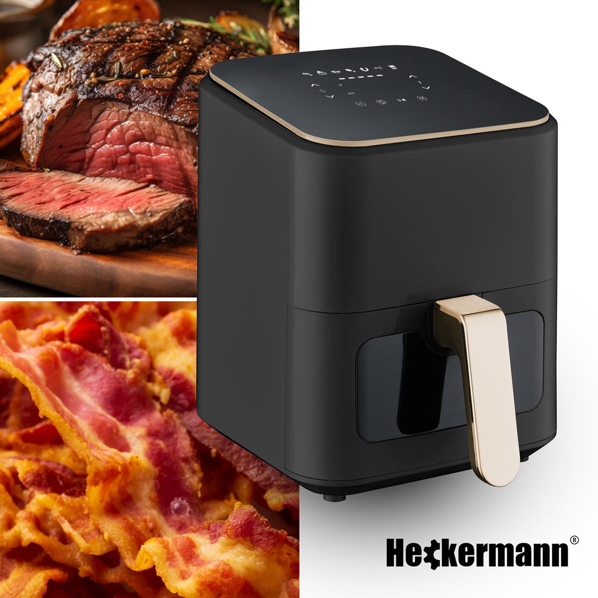 Frytkownica beztłuszczowa Air Fryer 4L Heckermann® RA510D Złota nr. 6