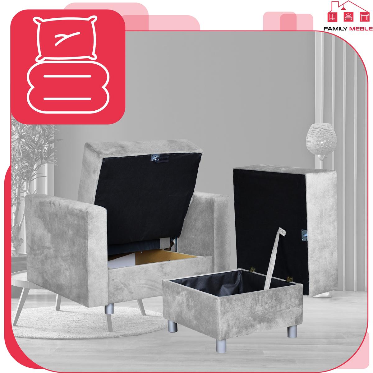 Fotel rozkładany z podnóżkiem Alicja poczekalnia nr. 6