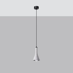 Lampa wisząca REA 1 beton 125x12x12cm nowoczesna E14 do salonu - Miniaturka zdjęcia nr 2