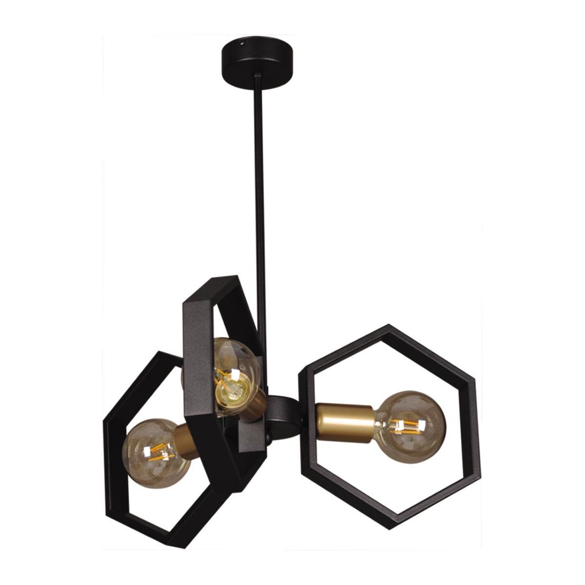 Lampa wisząca K-4723 HONEY 42x55x42 cm do salonu lub pokoju czarny/złoty nr. 1