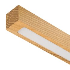 Lampa wisząca 115 x 7 x 150 cm LED z drewna jesionowego wymienny LED rustykalna 4000K do salonu - Miniaturka zdjęcia nr 8