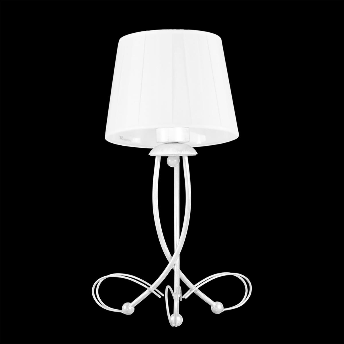 Lampka stołowa / nocna K-4073 IRMA 20x42x20 cm do salonu lub pokoju biały/srebrny nr. 2