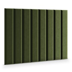  Panele tapicerowane 100x20  cm na ścianę magic velvet khaki - Miniaturka zdjęcia nr 3