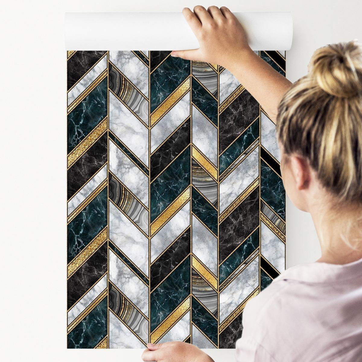 Tapeta Nowoczesna Mozaika MARMUR Styl Art Deco 3D  nr. 6