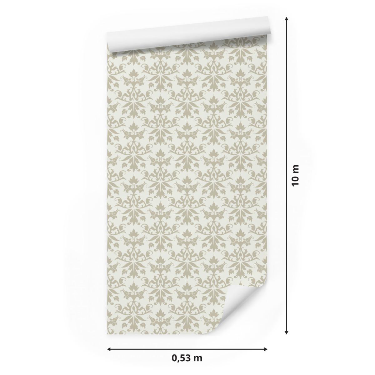 Tapeta Beżowe ORNAMENTY Dekoracja Ścienna Do Biura  nr. 2