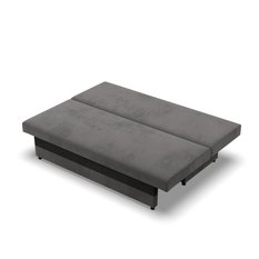 Kanapa 3-osobowa NOLA 191x85x86 cm wygodna sofa rozkładana z pojemnikiem do pokoju do salonu szara czarna - Miniaturka zdjęcia nr 3