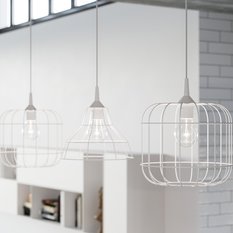 Lampa wisząca CELTA biała 95x23x23cm nowoczesna E27 do salonu - Miniaturka zdjęcia nr 8