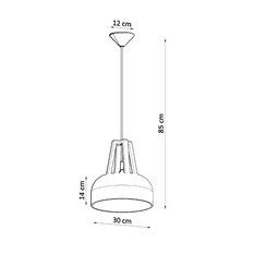 Lampa wisząca CASCO czarna/biała 85x30x30cm nowoczesna E27 do salonu - Miniaturka zdjęcia nr 4