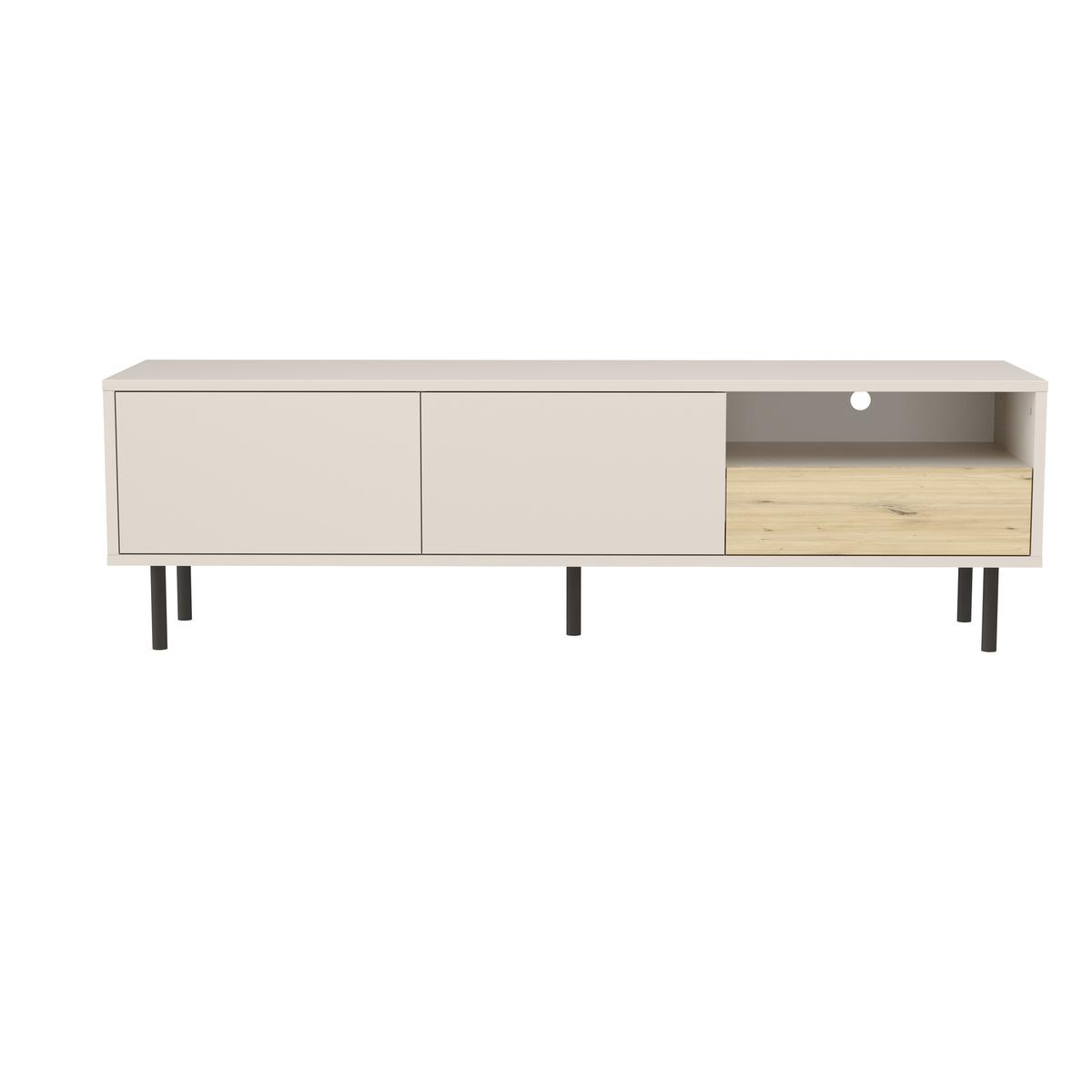 Szafka RTV LOLA 110x60x40 cm ze schowkiem do salonu dąb artisan kaszmir nr. 2
