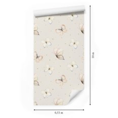 Tapeta ścienna dla dzieci, motyle, natura, kropki  - Miniaturka zdjęcia nr 2