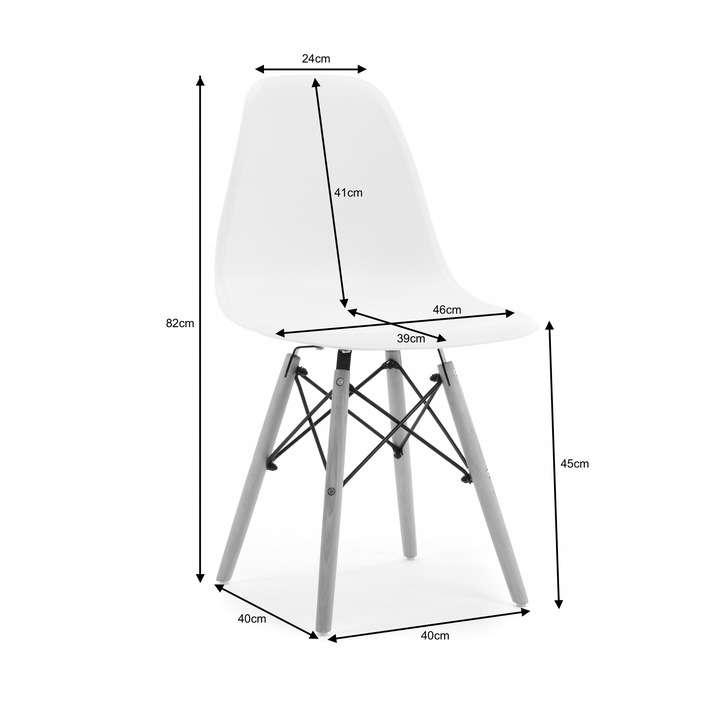 Krzesło ENZO białe nowoczesne do jadalni lub salonu  nr. 8