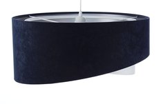 Lampa 50x23x93 cm do salonu sypialni biura wisząca asymetryczna granatowo-biało srebrna - Miniaturka zdjęcia nr 5