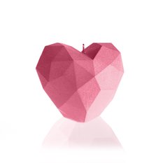 Świeca Heart Low-Poly Pink - Miniaturka zdjęcia nr 2