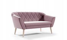 Sofa GLORIA 140x70x75 cm dwuosobowa w stylu skandynawskim RIVIERA zielona do salonu - Miniaturka zdjęcia nr 3