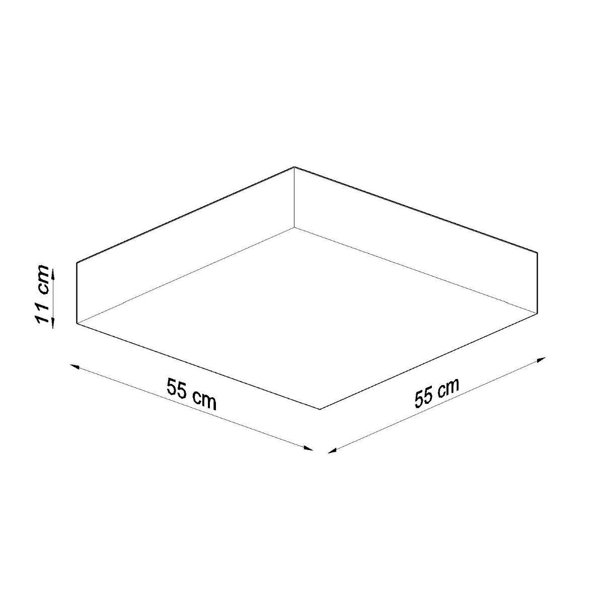 Plafon HORUS 55 biały 11x55x55cm E27 nowoczesna lampa do salonu nr. 4