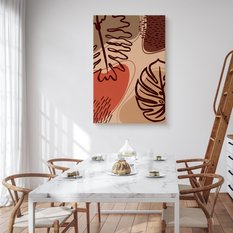 Obraz Do Salonu Abstrakcyjne Liście Natura Styl Boho 80x120cm - Miniaturka zdjęcia nr 4