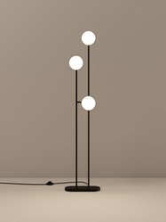 Lampa podłogowa 45x22x135 cm LED z funkcją przyciemniania czarna do salonu lub pokoju - Miniaturka zdjęcia nr 1