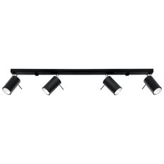 Plafon RING 4L czarny 16x6x80cm nowoczesna lampa GU10 do salonu 