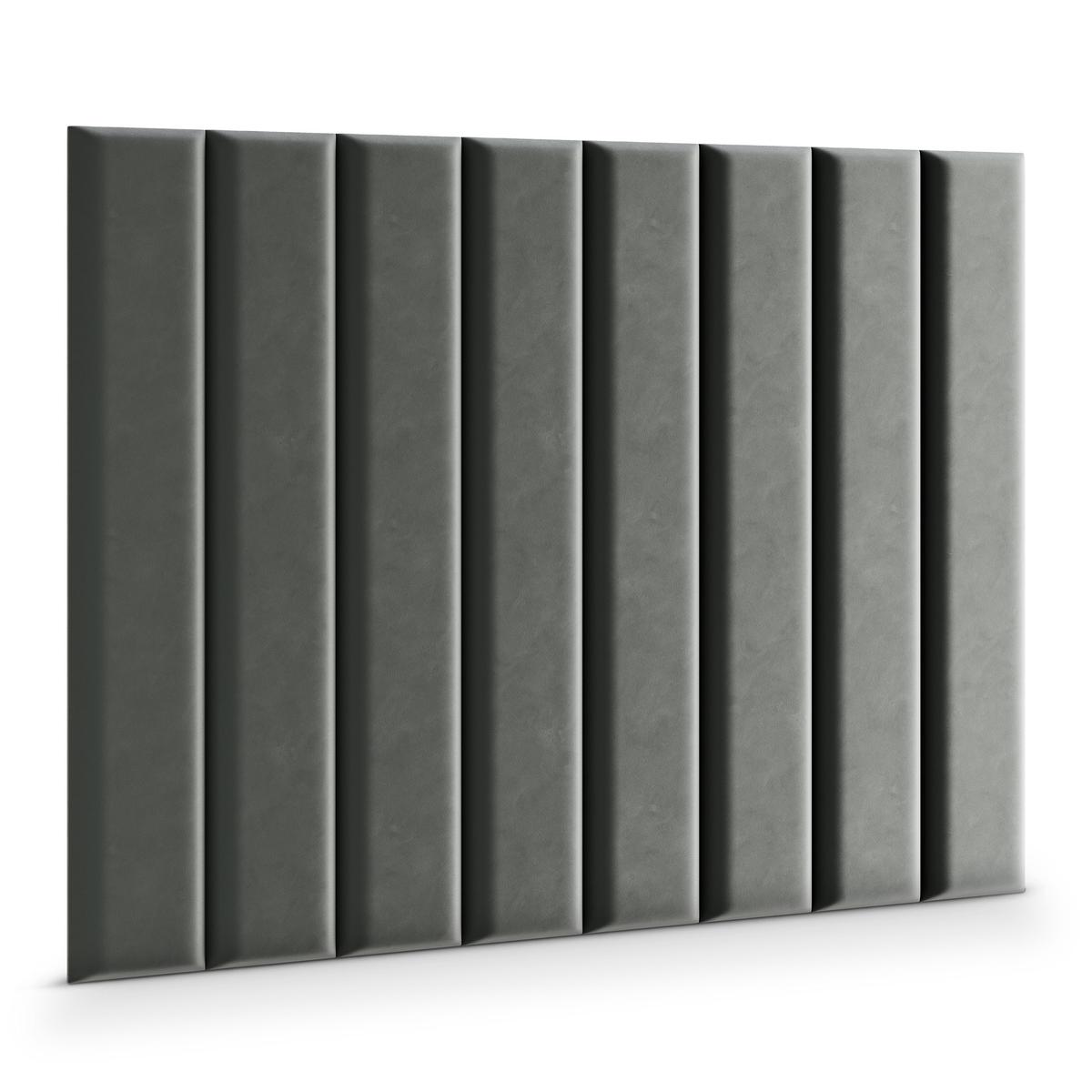  Panele tapicerowane 100x20 cm na ścianę magic velvet szary