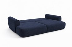Kanapa z funkcją spania ITALY 250x100x82 cm trzyosobowa sofa rozkładana tkanina FLOW ciemnoniebieska - Miniaturka zdjęcia nr 6