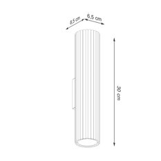 Kinkiet Karbon biały 30x8.5x6.5cm do salonu sypialni biały - Miniaturka zdjęcia nr 7