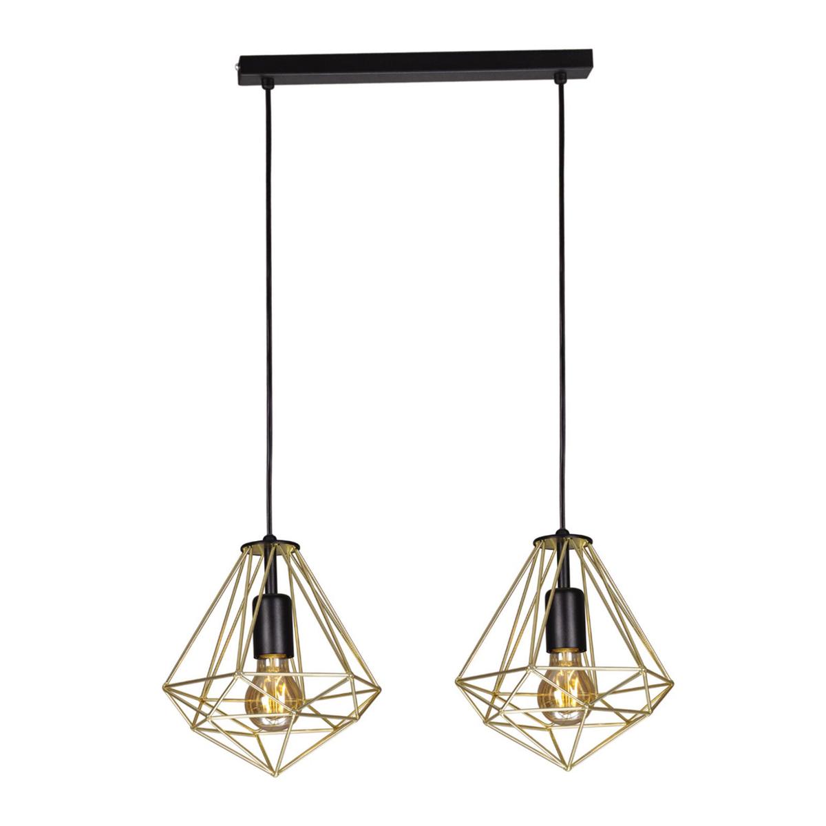 Lampa wisząca K-4811 GOLD 55x95x37 cm do salonu lub pokoju czarny/mosiądz