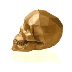 Świeca Skull Low-Poly Classic Gold Big - Miniaturka zdjęcia nr 5